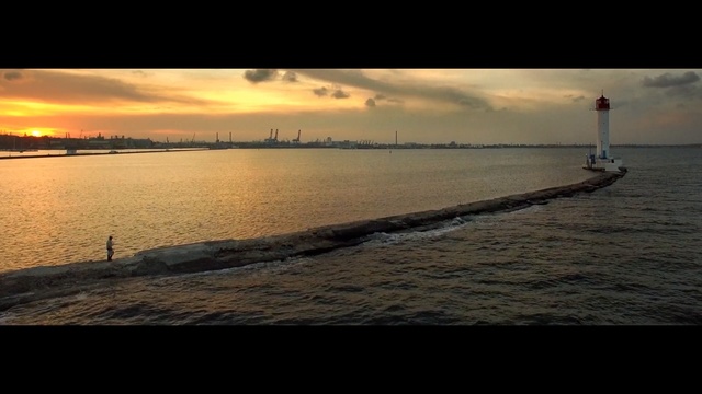 Video Reference: sky, horizon, waterway, sea, water, sunset, shore, evening, calm, sunrise