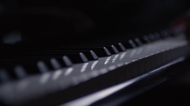 Video Reference: Black, Technology, Piano, Digital piano, Electronic device, Electronic instrument, Photography, Indoor, Keyboard, Sitting, Computer, Front, Dark, Monitor, Desk, Table, Screen, Mouse, Remote, Room, Blurry, Musical keyboard, Musical instrument, Electric piano, Electronic keyboard, Jazz pianist, Keyboard player, Electronic musical instrument, Pianist, Organ