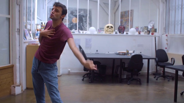 Video Reference: Shoulder, Floor, Standing, Flooring, Joint, Hardwood, Room, Leg, Wood, Furniture