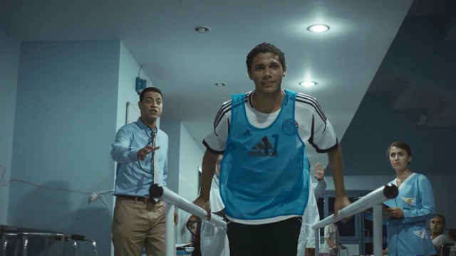 Video Reference: blue, sport venue, performance, fun, leisure, recreation, audio, physical fitness, competition, Person