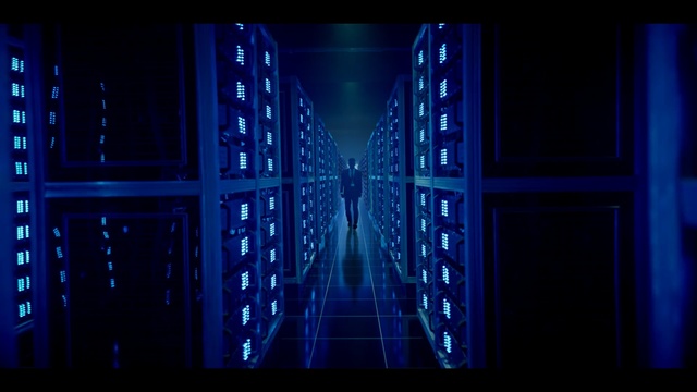 Video Reference: blue, light, darkness, lighting, electric blue, symmetry, computer wallpaper, screenshot, midnight, metropolis, Person