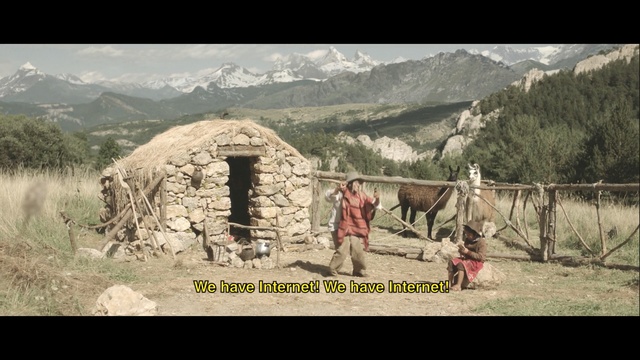 Video Reference: hut, rural area, mountain, archaeological site, village, landscape, screenshot, tree, Person