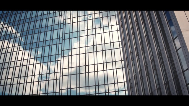 Video Reference: Blue, Daytime, Architecture, Skyscraper, Sky, Commercial building, Line, Glass, Facade, Building