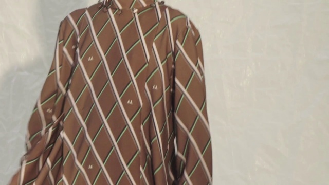 Video Reference: Clothing, Brown, Pattern, Pattern, Outerwear, Sleeve