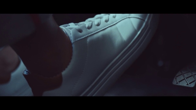 Video Reference: Footwear, Black, Shoe, Close-up, Automotive design, Photography, Sneakers, Athletic shoe, Human leg