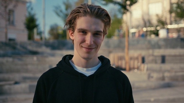 Video Reference: Hair, Face, Forehead, Chin, Smile, Eye, Human, Blond, Photography, Portrait