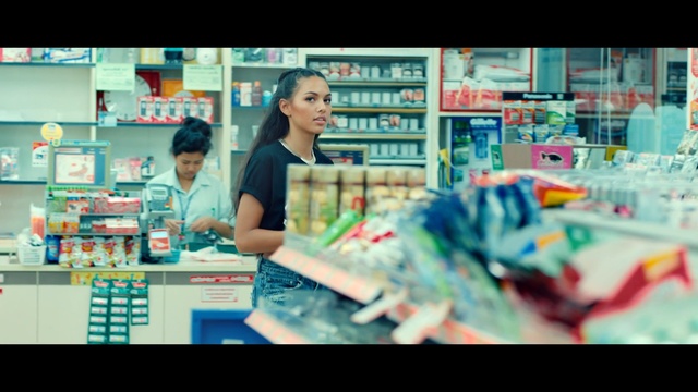 Video Reference: product, supermarket, service, drug, girl, product, retail, pharmacy, convenience store, fun, Person