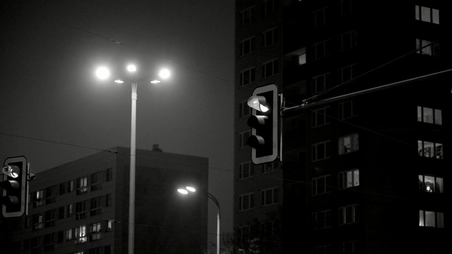 Video Reference: black, night, black and white, sky, darkness, urban area, monochrome photography, light, architecture, metropolis