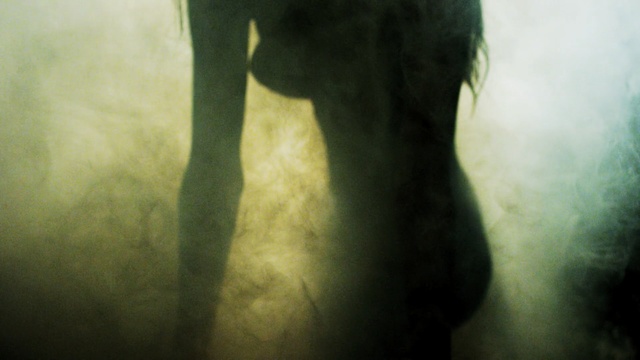 Video Reference: green, tree, trunk, arm, atmosphere, mouth, sunlight, girl, grass, neck