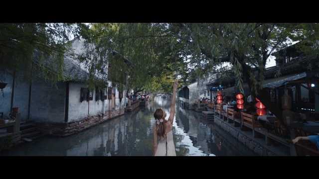 Video Reference: water, waterway, town, tree, street, road, sky, world, screenshot, city