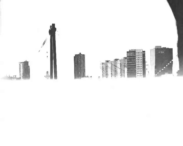 Video Reference: black and white, monochrome photography, monochrome, font, building, angle, product, Person