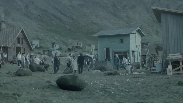 Video Reference: village, tree, landscape, hut, Person