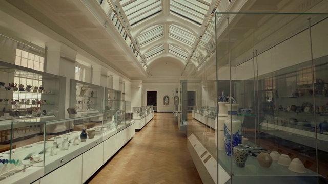 Video Reference: Building, Museum, Tourist attraction, Architecture, Interior design, Ceiling, Daylighting, Glass, Collection, Aisle