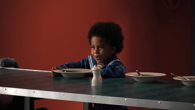 Video Reference: Sitting, Child, Table, Adaptation, Room