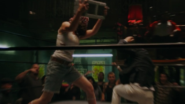 Video Reference: boxing ring, boxing equipment, wrestler, performance art, pradal serey, combat sport, boxing, contact sport, professional wrestling, audience
