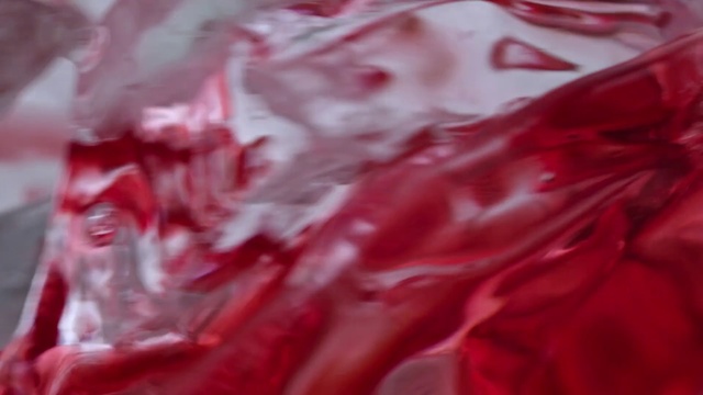 Video Reference: Red, Pink, Textile, Close-up, Plant, Flesh, Magenta, Art, T-shirt, Indoor, Table, Food, Sitting, Small, Covered, Bed, White, Plate, Bowl, Holding, Laying, Abstract