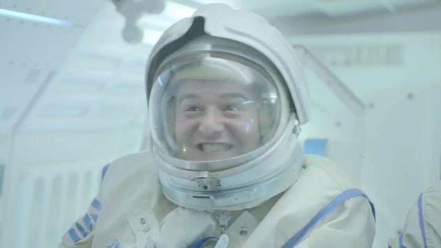 Video Reference: astronaut, medical equipment, product, space, Person