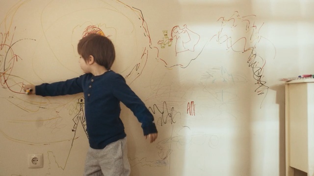Video Reference: girl, wall, design, child