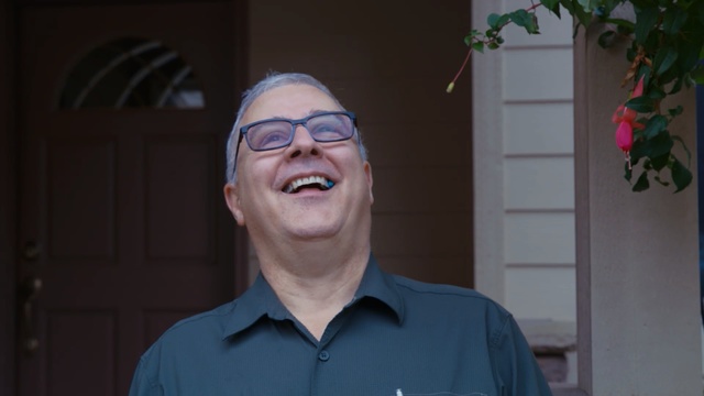 Video Reference: blue, glasses, face, facial expression, man, person, vision care, smile, eyewear, emotion