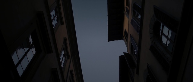 Video Reference: Black, Sky, Blue, Light, Architecture, Urban area, Darkness, Line, Infrastructure, Tree