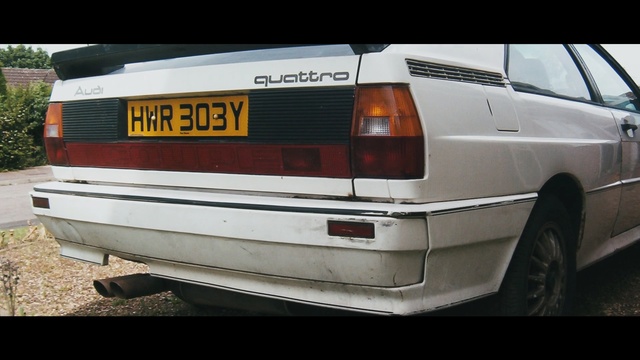 Video Reference: Land vehicle, Vehicle, Car, Audi quattro, Audi, Audi coupe gt, Automotive exterior, Sedan, Classic car, Coupé