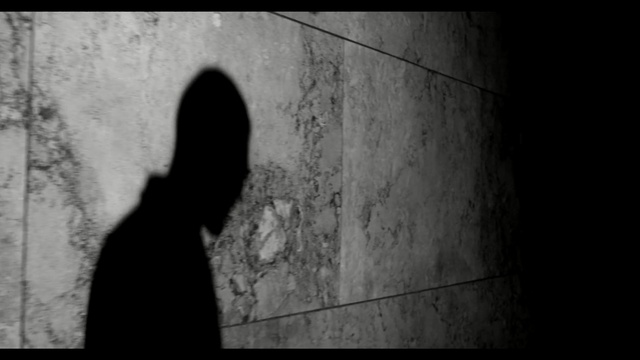 Video Reference: white, black, photograph, black and white, monochrome photography, darkness, shadow, wall, light, photography, Person