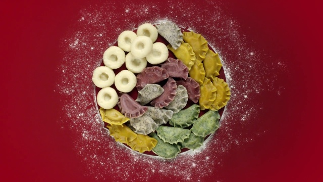 Video Reference: Food, Cuisine, Dish, Ingredient, Recipe, Vegetarian food, Produce, Side dish, Salt-cured meat, Indoor, Table, Sitting, Topped, Plate, Cake, Banana, Chocolate, Covered, Fruit, Sliced, Filled, Toppings, Cheese, Made, Red, Yellow, Salad, Pizza, White, Bowl, Sweet, Candy