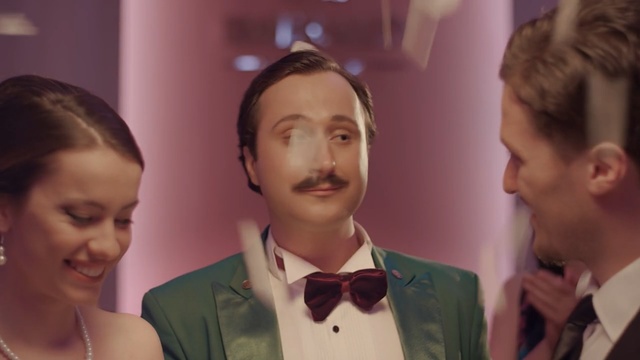 Video Reference: fashion, formal wear, event, girl, interaction, smile, ceremony, suit, conversation, fun, Person