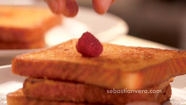 Video Reference: toast, dessert, breakfast, treacle tart
