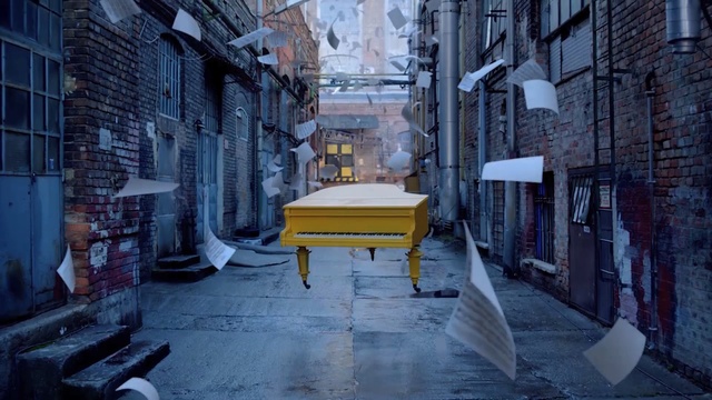 Video Reference: alley, urban area, town, street, city, metropolis, building, road, winter, facade