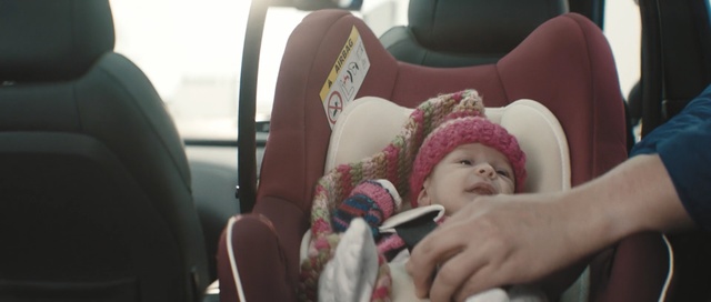 Video Reference: Car seat, Child, Pink, Baby, Baby in car seat, Car seat cover, Head restraint, Toddler, Car, Vehicle