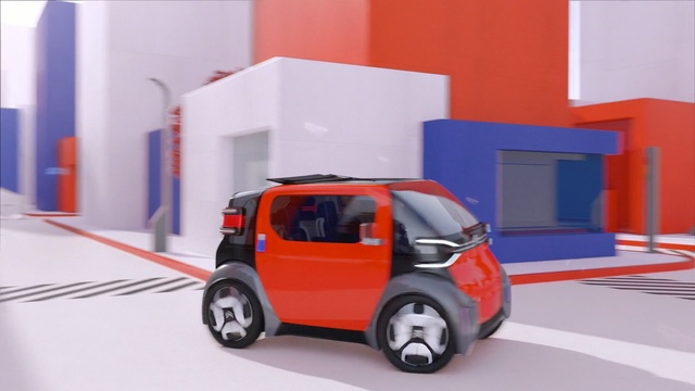 Video Reference: Land vehicle, Vehicle, Motor vehicle, Car, Model car, Automotive design, Electric car, Automotive wheel system, City car, Electric vehicle, Person