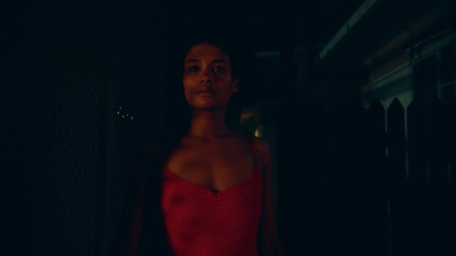 Video Reference: red, black, darkness, light, night, beauty, snapshot, dress, performance art, fun, Person
