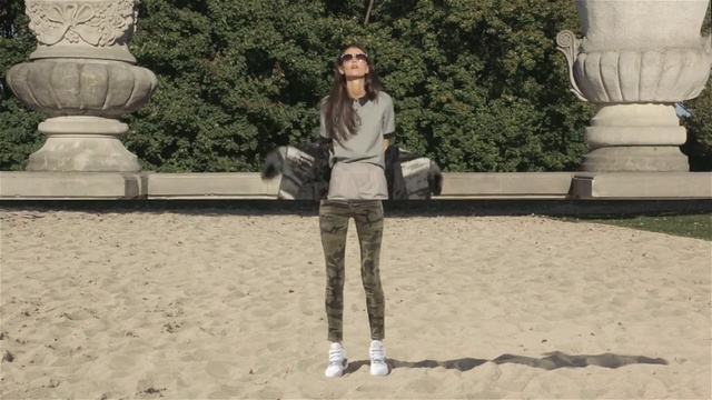 Video Reference: Fashion, Lady, Street fashion, Snapshot, Footwear, Standing, Jacket, Fun, Shoe, Outerwear, Person