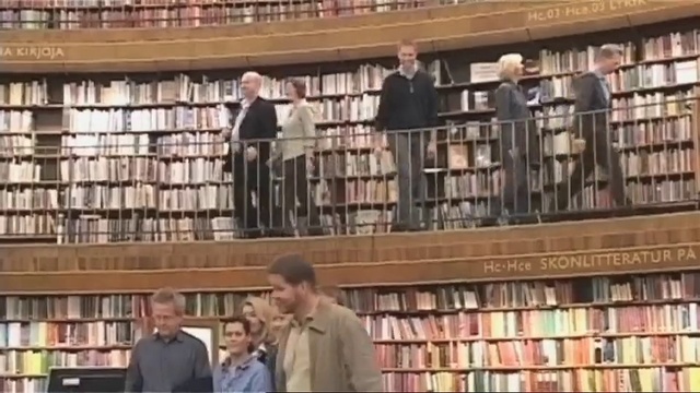 Video Reference: Library, Public library, Building, Bookselling, Organization, Mixed-use, Facade, Tourism, Person