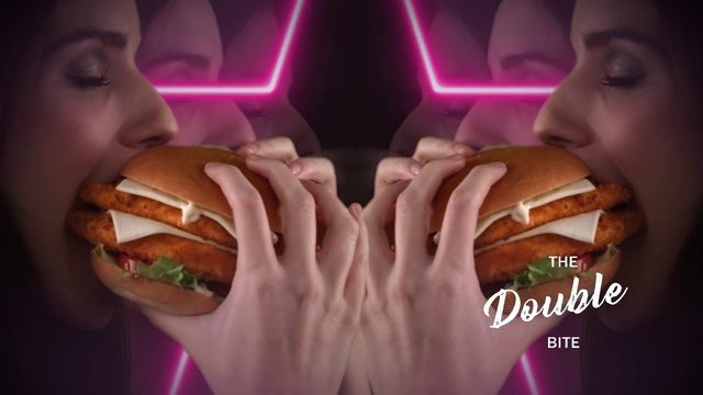Video Reference: Junk food, Fast food, Food, Hamburger, Finger food, Mouth, Finger, Hand, Cuisine, Cheeseburger