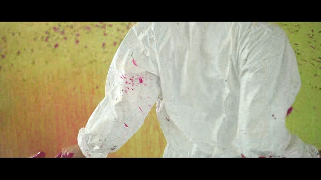 Video Reference: White, Pink, Yellow, Plaster, Art, Textile, Paint, Painting, Shirt, T-shirt