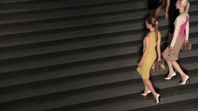 Video Reference: Fashion, Standing, Pink, Dress, Footwear, Leg, Shoulder, Dance, Human body, Fashion design