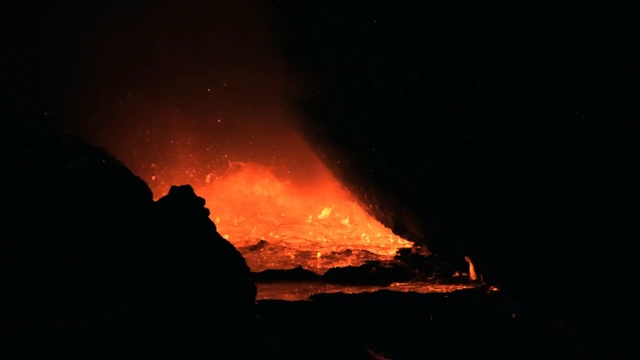 Video Reference: volcano, mountain, natural elevation, geological formation, clouds, sky, sunset