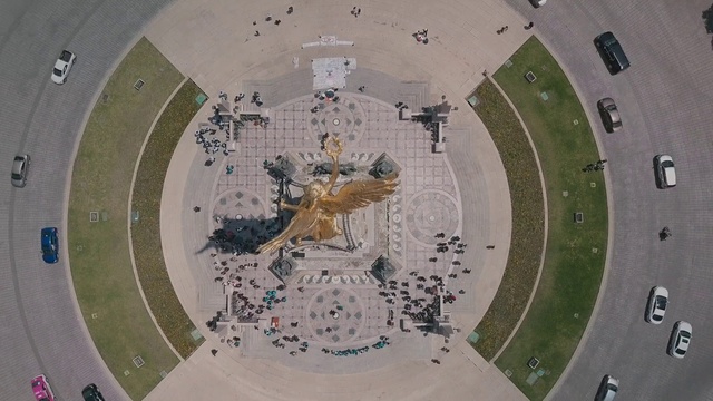 Video Reference: Aerial photography, Circle, Architecture, Photography, Illustration, Art, World, Space, Sport venue, Ceiling