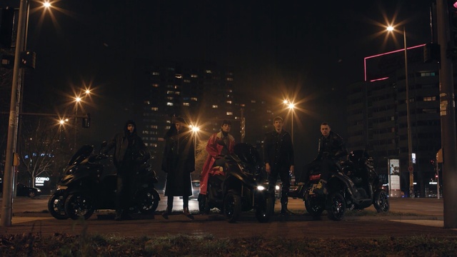 Video Reference: night, street light, light, darkness, lighting, car, evening, vehicle, city, sky