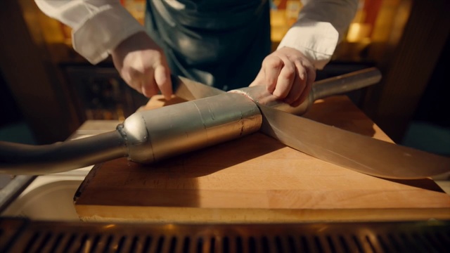 Video Reference: Rolling pin, Hand, Cooking, Food, Knife, Cuisine, Kitchen knife, Cook