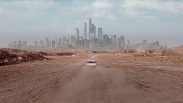 Video Reference: Skyline, Road, Dust, City, Sand, Skyscraper, Thoroughfare, Cityscape, Landscape, Metropolis