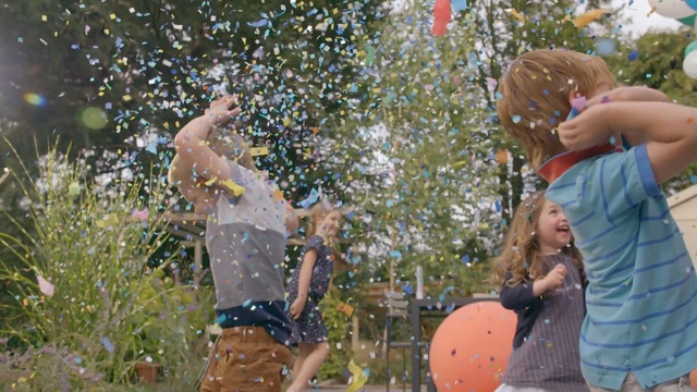 Video Reference: tree, child, fun, plant, play, girl, grass, water, summer, leisure, Person