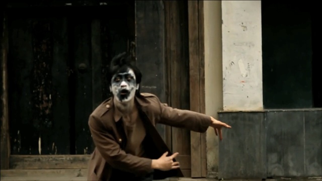 Video Reference: Head, Human, Snapshot, Male, Performance art, Darkness, Temple, Art, Photography, Human body, Person