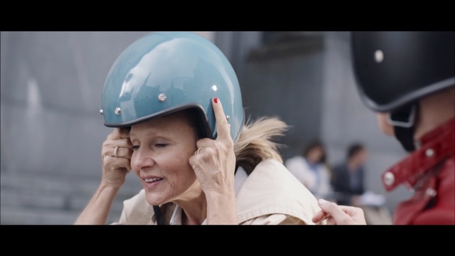Video Reference: Helmet, Personal protective equipment, Snapshot, Motorcycle helmet, Headgear, Hard hat, Smile, Photography, Happy, Equestrian helmet, Person