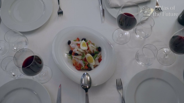 Video Reference: Food, Dish, Cuisine, À la carte food, Ingredient, Fork, Meal, Cutlery, Tableware, Wine glass
