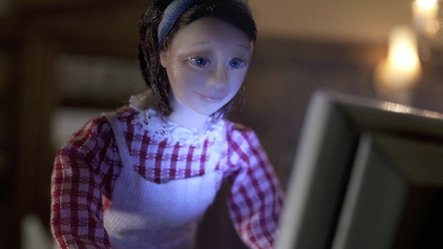 Video Reference: girl, eye, human, child, doll, Person