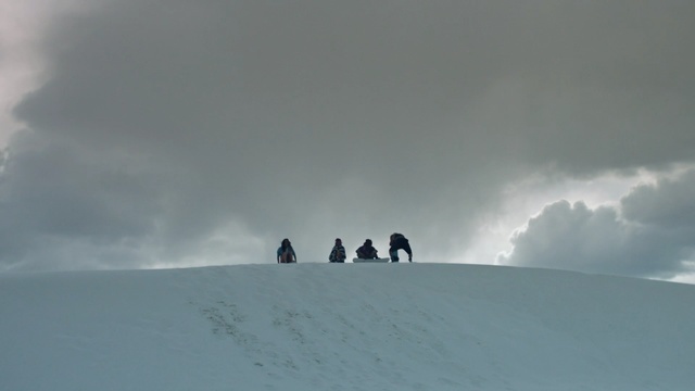 Video Reference: cloud, sky, geological phenomenon, ridge, nunatak, arctic, glacial landform, mountain range, mountain, adventure