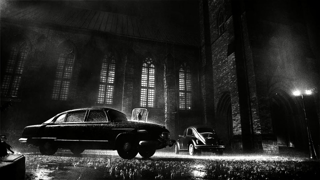 Video Reference: car, black, night, black and white, reflection, darkness, monochrome photography, photography, light, snapshot